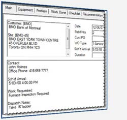 Field Work Order entry 