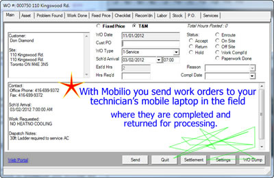 Work Order Input Menu